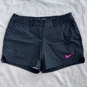 Nike Women's Dri-fit Golf Shorts with Pink Dots